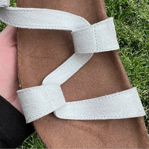 Sundance Italy Moon on the Water Cork Bottom Sandal White Shimmer Sz 10 Comfort - Picture 10 of 16